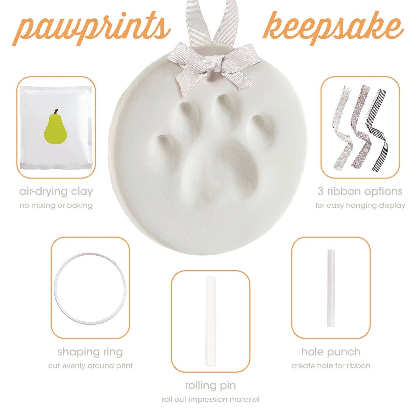 Pet Pawprints Keepsake Ornament Kit